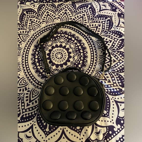 Unique black purse with 3d polka dots - Picture 7 of 7
